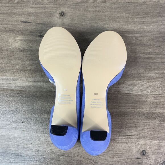 Coldwater Creek D'Orsay Womens Heels Size 6.5 M Pump Purple Blue Peep Toes NEW - Picture 8 of 10